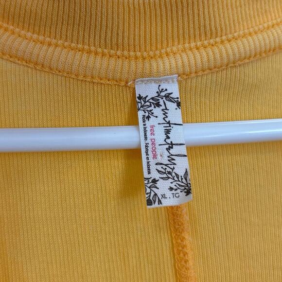 Free People Intimately Orange Soft Semi Sheer Essential Ribbed Tank XL - Picture 4 of 6